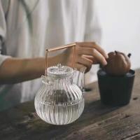 ราคา ครัวเรือนสูง borosilicate แก้วเบญจมาศรูปแบบกาน้ำชาน้ำเดือดทองแดงกาน้ำชากรองชุดชา (28705154408)