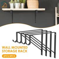 ราคา 2/4 ชิ้น Rod และชั้นวาง Bracket Hook ติดผนังตู้เสื้อผ้า Rod Bracket เหล็กตู้เสื้อผ้าชั้นวางสนับสนุนวงเล็บ SHOPCYC7617 (42327033821)