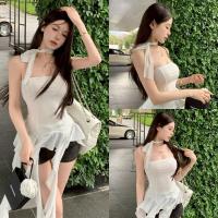 ราคา Bonnieเสื้อเกาะอก ปลายปล่อย เข้ารูป ซับใน คล้องคอ เสื้อเกาะอกตัวยาว แซ่บๆ ผ้าใส่สบาย แฟชั่น สวย#FY2826 (24844186447)