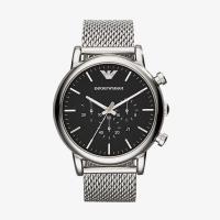 ราคา Emporio Armani นาฬิกาข้อมือผู้ชาย Classic Chronograph Black Dial Silver รุ่น AR1808 ของแท้ 100% มีการรับประกัน 2 ปี (4137779697)
