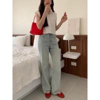 ราคา ส่งต่อ -NOMADE{เสื้อครอปเชิ้ตยีนส์ปักโบว์} สีขาว (27478088255)