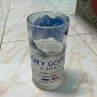 ราคา แก้ว GREY GOOSE แก้วตัดจากขวด งานฝีมือ DIY (27229127094)