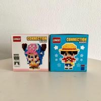 ราคา NEW มือ1 : แพ็คคู่วันพีซ ลูฟี่xช็อปเปอร์ One Piece LuffyxChopper ตัวต่อเลโก้ นาโนบล็อค (21687690903)