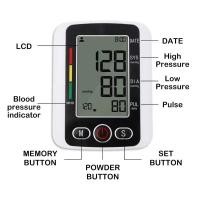 ราคา ABX Digital Blood Pressure Monitor Arm Sphygmomanometer Heart Rate Pulse Meters Big Screen Automati (45253741838)