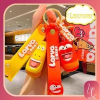 ราคา กันตุนแกน 147. LARVA CARTOON RED AND YEllOW KEYCHAIN CUTE CATERPILLAR (46751586263)