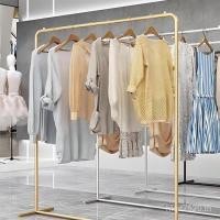 ราคา ชั้นวางของ ในร่มราวตากผ้าห้องนอนท่อเหล็กก้านเสื้อผ้าที่เรียบง่ายไม้แขวนเสื้อชั้นชั้นชั้นวางเสื้อผ้าครัวเรือนไม้แขวนเย็น กิฟด์ (50905641863)