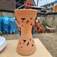 ราคา ขาวางอ่าง สูง 56 ซม. วางอ่างตั้ง องค์พญานาค พระแม่ธรณี งานปั้น รูปปปั้น ทาสีทอง วัสดุดินเผา (42301084307)