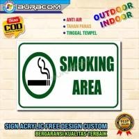 ราคา HIJAU ป้ายอะคริลิคพื้นที่สูบบุหรี่สีเขียวสีขาวป้ายตกแต่งที่กําหนดเอง - B400 (50406413736)