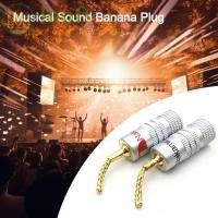 ราคา LONFY NAKAMICHI ปลั๊กกล้วยลำโพง Hi-fi ชุบทอง 24K ขั้วต่อสกรูสำหรับสายลำโพง สีดำและแดง (25027634833)