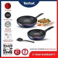 ราคา Tefal Clear Cook ชุดเครื่องครัว Non Stick 3 ชิ้น B266S3 B266S395 กระทะ Frypan Periuk Pot กระทะ Kuali - ODOS (22643302655)