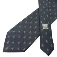 ราคา เนคไท Dunhill Silk Gray Logo Pattern Italy เนคไทแบรนด์เนม ของแท้ (52105142580)