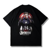 ราคา เสื้อยืดแขนสั้นลำลองสำหรับผู้ชายลายโล่กัปตันอเมริกาจากมาร์เวล ดีไซน์ทันสมัย ทรงหลวม ไซส์ใหญ่ (27744239455)