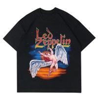 ราคา เสื้อยืด พิมพ์ลาย Zeppelin VINTAGE "ANGEL" มีไฟ LED | เสื้อยืดวงร็อคแอนด์โรล สําหรับ Vitality | เสื้อผ้า สีดํา (20623409582)