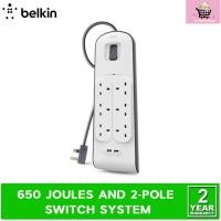 ราคา Belkin 6 Way Surge + 2.4A USB Protection (2M) BSV604sa2M (54455738941)