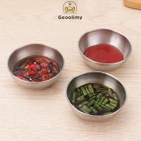 ราคา ชามปรุงรสสแตนเลสสำหรับใช้ในครัวเรือน จานจิ้มทรงกลมขนาดเล็กGeoolimy (43507129698)