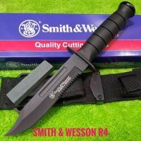 ราคา อุปกรณเดินป่า มีดพก มีดเดินป่า มีดพกใบตาย มีดพกเดินป่า Smith&Wesson R4 ใบดำพร้อมหินลับมีด (21970008385)