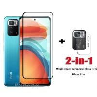 ราคา 2in1 Xiaomi POCO X3 GT Screen Protector Tempered Glass For Xiaomi POCO X3 M3 F3 Pro NFC BlackShark 4 3 2 Pro Redmi Note 10 Pro 5G Camera Lens Glass Protector (8786225940)