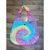 ราคา กระเป๋าย่ามมัดย้อมสีพาสเทล กระเป๋าผ้า cross body ใบใหญ่ ใส่ของได้เยอะ (8852107811)