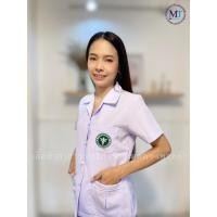 ราคา เสื้อกาวน์ สีขาว คอฮาวาย แบบหญิง (23289868110)