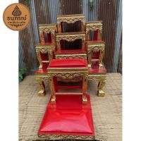 ราคา ️ โต๊ะหมู่บูชาหมู่ 7 หน้า 8 พร้อมโต๊ะกราบ ✨ งานร่องสีปิดทองลายงาม โต๊ะหมู่บูชาไม้สน เหมาะตั้งบูชาบ้าน–วัด (51951492037)