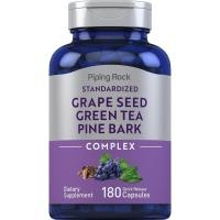 ราคา PipingRock Grape Seed, Green Tea & Pine Bark Complex (180Capsules) เมล็ดองุ่น ชาเขียว เปลือกสน (21222540427)