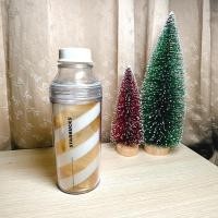 ราคา ⭐️พร้อมส่ง⭐️ ขวดน้ำ starbucks(สตาร์บัคส์) ใสลายขาวเหลือง ของแท้ (18960012795)