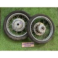 ราคา ชุดล้อหน้า ล้อหลัง Suzuki-Step125,Hayate,Skydrive สเต็บ125,ฮายาเตะ,สกายไดร์ฟคาบู ของแท้มือสองสภาพดี เหมาะสำหรับทำสีใหม่ (23862089176)