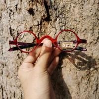 ราคา แว่นวินเทจ กรอบแว่นตา แว่นตาชินตา รุ่นจิ๋วหลิว ทรงกลมเล็ก สีแดง เลนส์ใส การออกแบบเป็นเอกลักษณ์ วินเทจสุดๆ นำไปตัดเลนส์ (7161314382)
