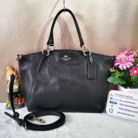 ราคา Coach F28993 Small Kelsey Satchel Shoulder Handbag Leather Black COLOR: SILVER/BLACK (2607553262)