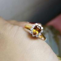 ราคา แหวนบุษราคัมบางกะจะล้อมเพชร (1807553681)