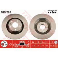 ราคา จานเบรกหลัง TRW : AUDI TT 2.0 TFSI 2006- 310 มิล***ราคาต่อใบ (9300114743)