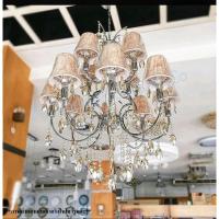 ราคา โคมห้อยช่อ SL-1-30064/8+4 โคมไฟแบบห้อยคริสตัล Pendant Crystal And Fabric Lamp Decorationโคมไฟห้อยช่อ 2 ชั้น (22129980120)