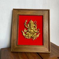 ราคา กรอบรูปพระพิฆเนศ ตั้งโต๊ะ กรอบรูปไม้สักแท้ ไม้สัก (18063253231)