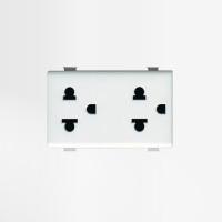 ราคา BTicino เต้ารับไฟฟ้า กราวด์คู่ BTICINO ขนาด 3 ช่อง AM5025DWT MATIX (20769639458)