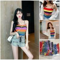 ราคา พร้อมส่งสายเดี่ยวสีรุ้งไหมพรม (5935648220)