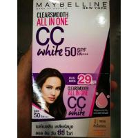 ราคา Maybelline NY Clear Smooth All in One CC White SPF50 PA+++ เบอร์ 01 7 ml*6 (7359175298)
