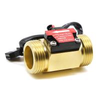 ราคา ทองแดง Water Flow Sensor Hall Flowmeter Turbine Flow Sensor DC 3.5-24V 1-30L/min (56552865599)