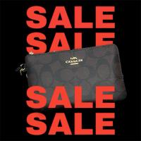 ราคา COACH กระเป๋าคล้อง มือ 2ซิป ไซส์s พร้อมส่งที่ไทย#แท้100% (27113439552)