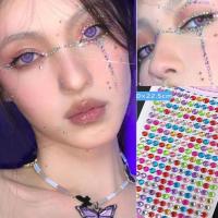 ราคา แต่งหน้าคริสตัล Rhinestone 3D Face Jewels สติกเกอร์ Sticking เจาะเพิร์ลเพชร Body Brow Self กาว Fairy Beauty (26093056588)