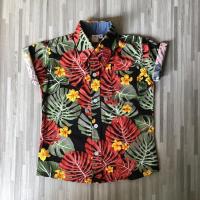 ราคา ลายพร้อย เสื้อครอบครัว เชิ๊ตสงกรานต์ เสื้อเชิ้ตคอปก เสื้อเชิ๊ตคอจีน แขนสั้นวินเทจ เชิ๊ตฮาวาย ลายใบไม้พื้นสีดำ ดอกเหลือง (29727255978)