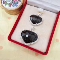 ราคา จี้นิลแท้ รูปหัวใจ ล้อมเพชร cz นิลแท้จากกาญจนบุรี (57850235651)