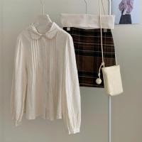 ราคา เสื้อลูกไม้คอบัวแขนยาวสไตล์เกาหลี179 (41355943658)