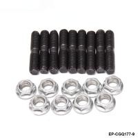 ราคา 9 X Turbo Studs + Lock Nut สําหรับ Nissan S13 S14 S15 SR20 CA18 Garrett T2 T25 T28 Turbocharge (44127787998)