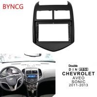 ราคา 1-2Din Car DVD Frame Audio Fitting Adaptor Dash Trim Kits Facia Panel 9" For Chevrolet AVEO SONIC 2 (47904614846)