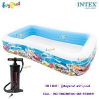 ราคา Intex สระสี่เหลี่ยมลายสัตว์ทะเล 3.05x1.83x0.56 ม. รุ่น 58485 + ที่สูบลมเข้า/ออก ดับเบิ้ลควิ๊ก ทรี-เอส (3277288377)