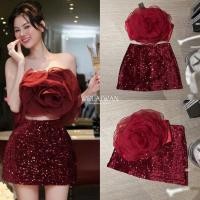 ราคา Kung_Maa (พร้อมส่ง) WELAIWAN23 ชุดเซทผ้าแพงผ้าสวยมาเเล้ว ดอกกุหลาบ คริสมาสต์ (42903639860)