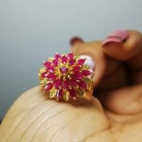 ราคา แหวนทับทิมโบราณทรงฉัตร (1999279377)