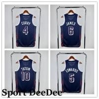 ราคา Sport DeeDee！Paris Olympic Games USA เสื้อบาสเก็ตบอลผู้ชาย Curry Tatum James Holiburton Durant Booker (51856693012)