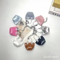 ราคา Color Min Bag Pendant Leather Bag KeyChain Accessory (40128860968)