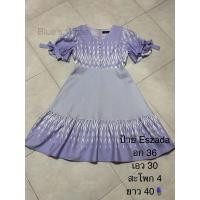 ราคา ชุดผ้าไทย เดรสผ้าไทย ชุดสีม่วง เดรสสีม่วง เดรสผ้าไทยสีม่วง (28024158461)